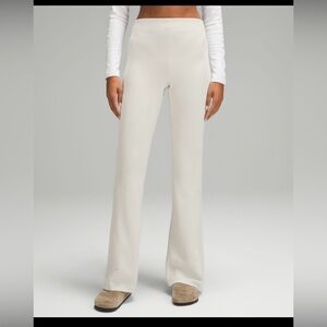 Lululemon brushed softstreme ribbed zip flare pant